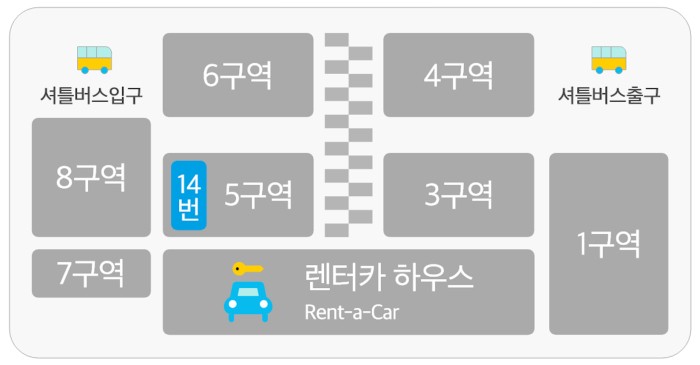 제주공항 셔틀버스 탑승 위치 안내